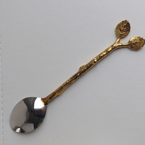 Michael ARAM Silver and Red Apple-Shaped Bowl with Spoon - Picture 4 of 9